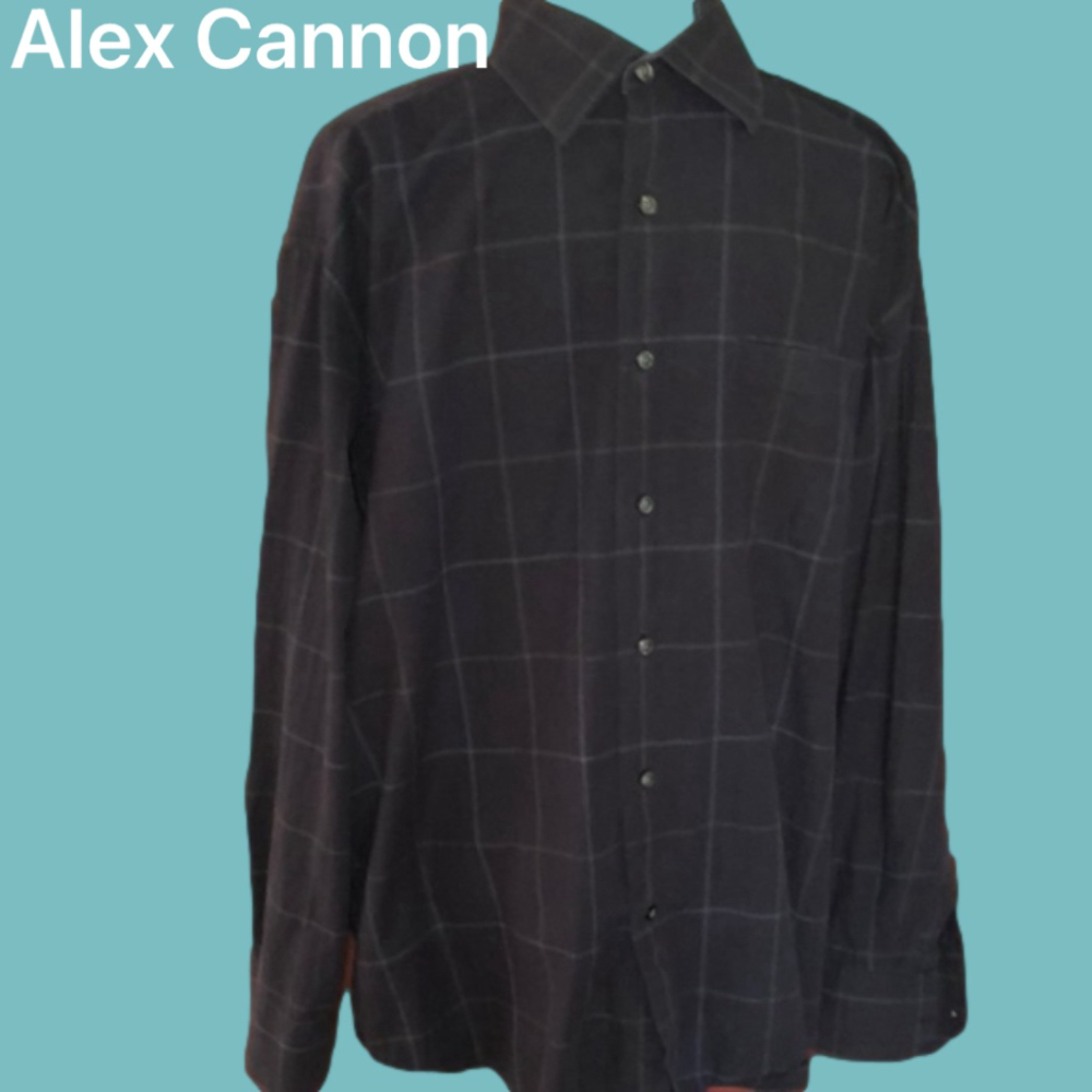 Alex Cannon XL Men’s Buttondown Shirt 100% Cotton
